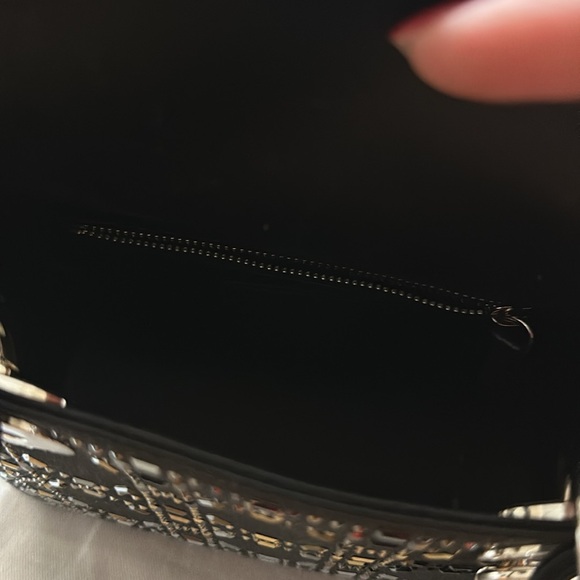 Mini Lady Dior Bag Black Strass Cannage Satin - Picture 5 of 6